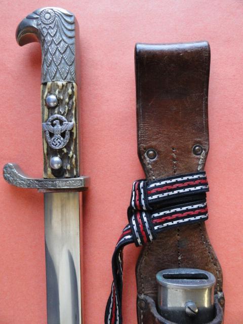 Long Rural Police Bayonet w/Matching Numbers, Frog & Portepee (#26035)